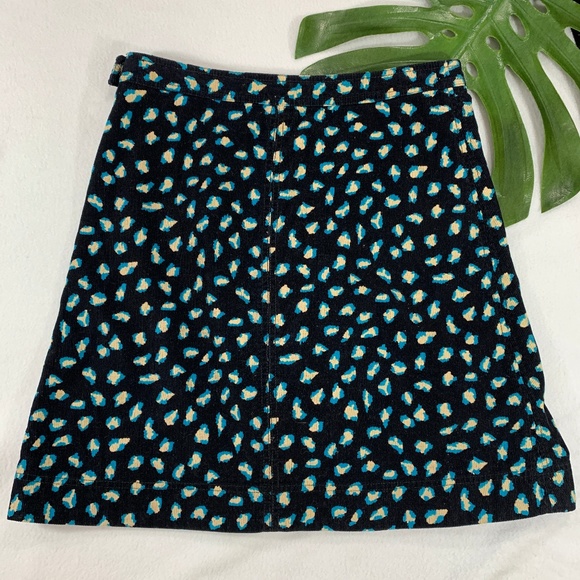 Marc Jacobs Dresses & Skirts - Marc Jacobs Navy Blue Floral Corduroy Skirt